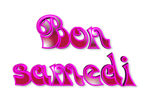Gif animé Bon samedi rose